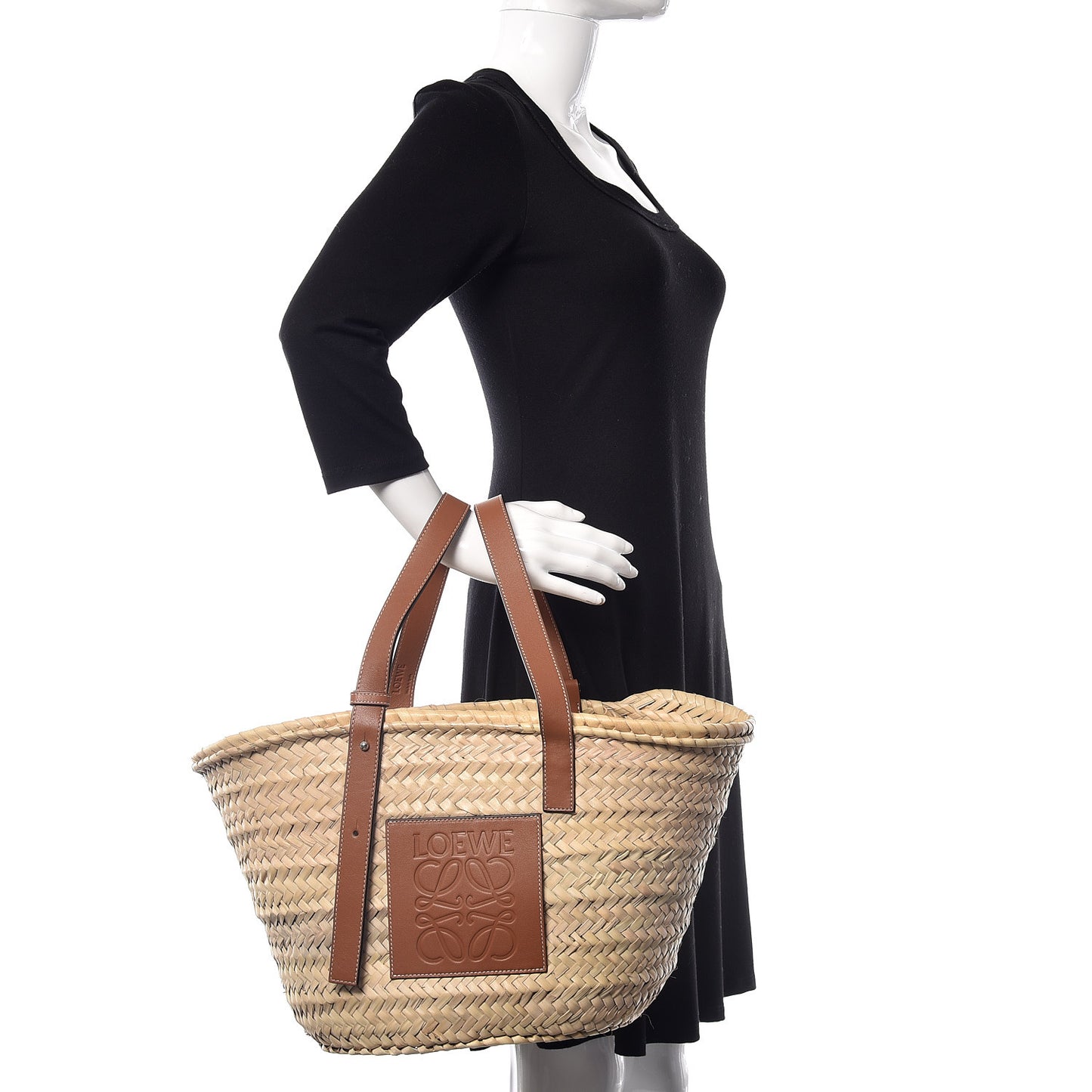 Raffia Basket Tote Bag Natural Tan
