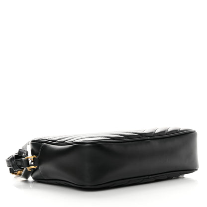 Saint Laurent Calfskin Matelasse Monogram Lou Camera Bag Black 4 of 11
