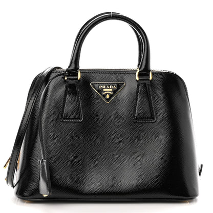 Prada Saffiano Vernice Small Promenade Tote Black 1 of 9