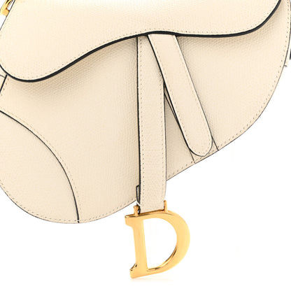 Christian Dior Grained Calfskin Mini Saddle Bag White 8 of 10