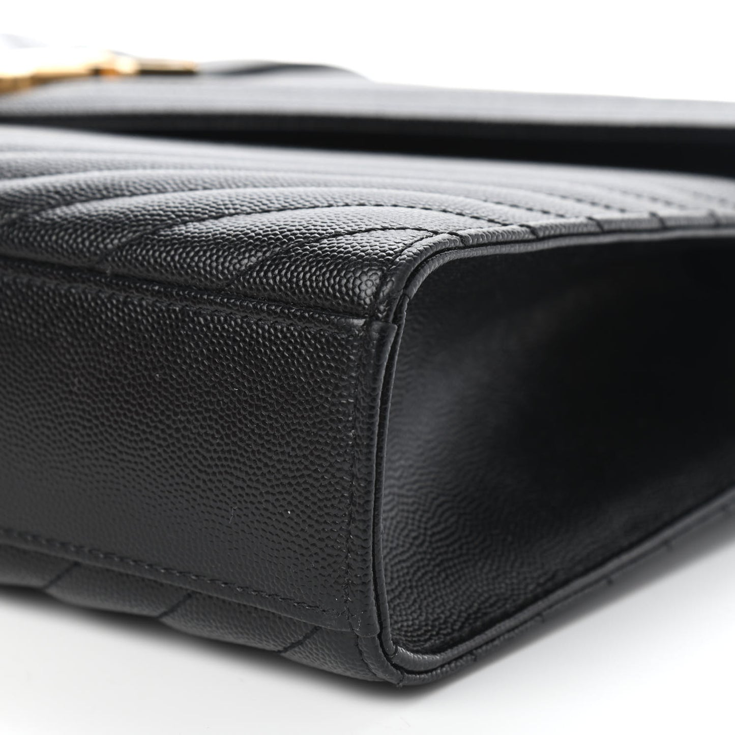 Grain De Poudre Matelasse Chevron Large Monogram Satchel Black