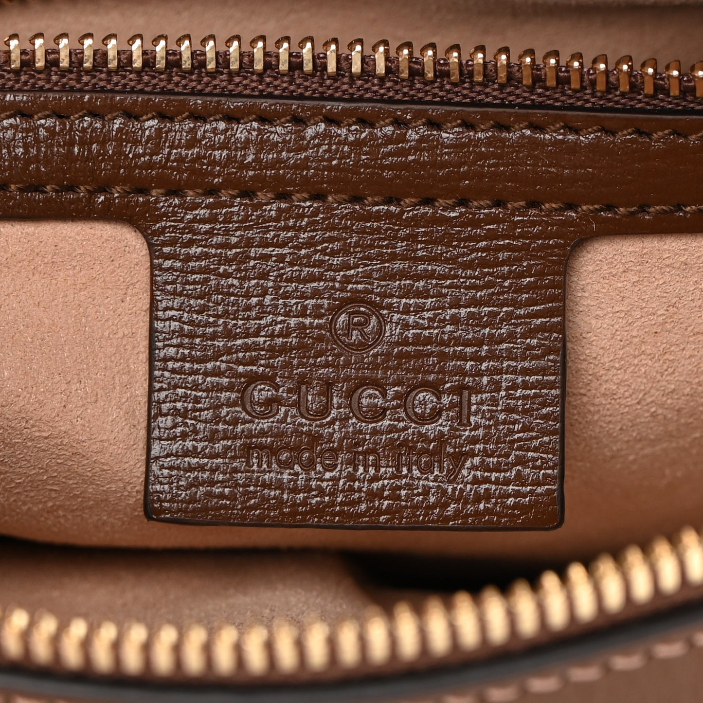 GG Supreme Monogram Small Horsebit 1955 Shoulder Bag Beige Brown Sugar
