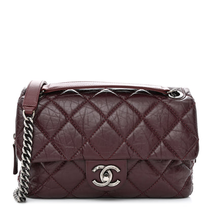 Chanel Aged Calfskin Medium New Portobello Flap Burgundy 1 of 14