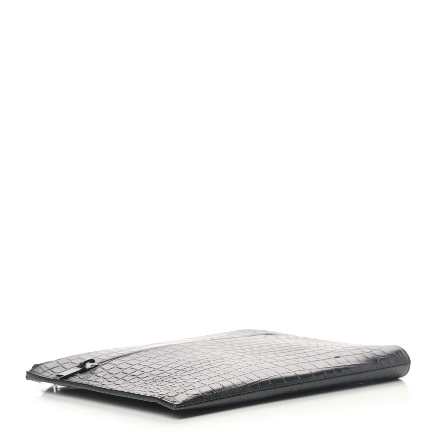 Calfskin Crocodile Embossed iPad Case Black
