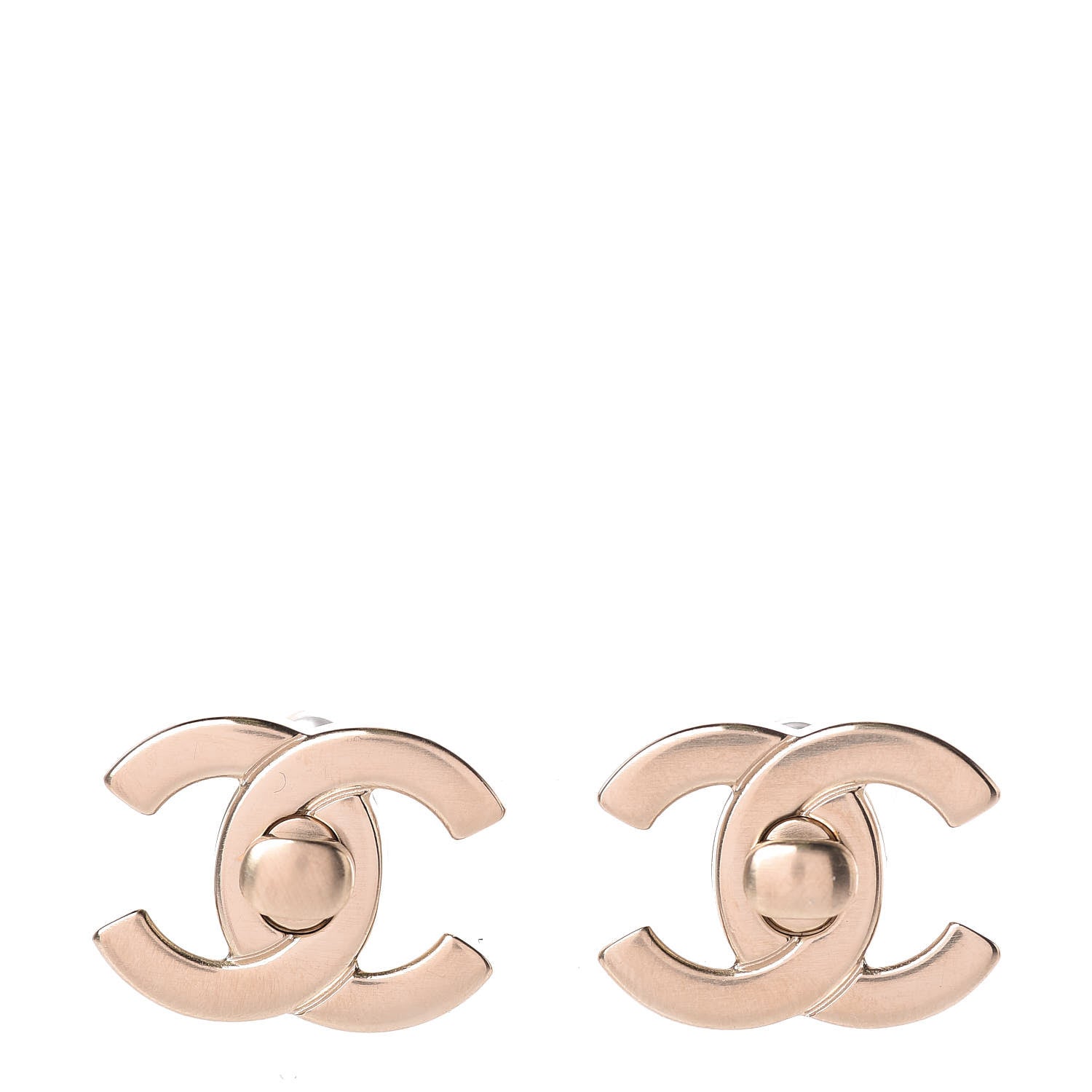Chanel Metal CC Turnlock Interchangeable Earrings Gold 3 of 6