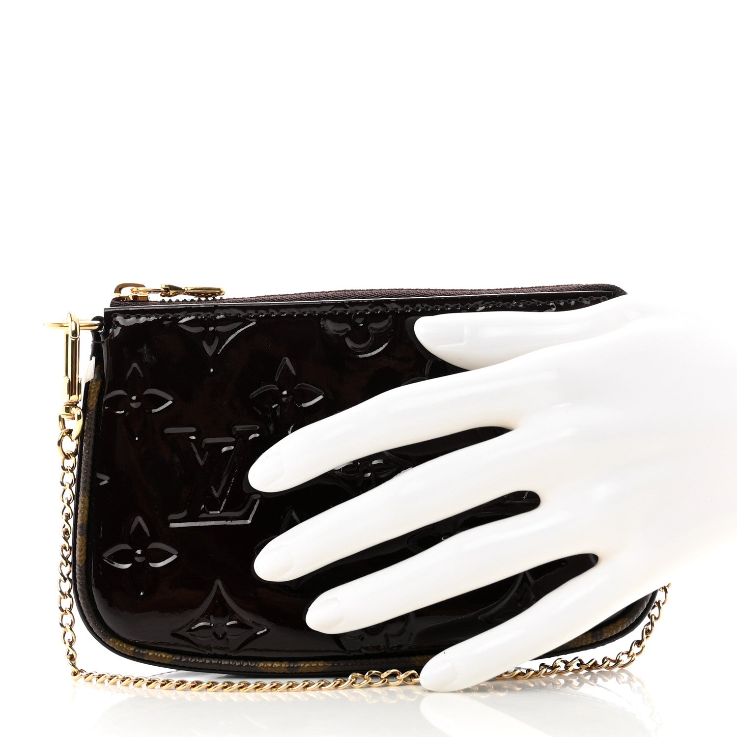 Louis Vuitton Vernis Monogram Mini Pochette Accessories Amarante 2 of 7