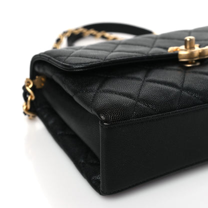 Chanel Caviar Quilted Medium Carry Me Top Handle Flap Black 8 of 9