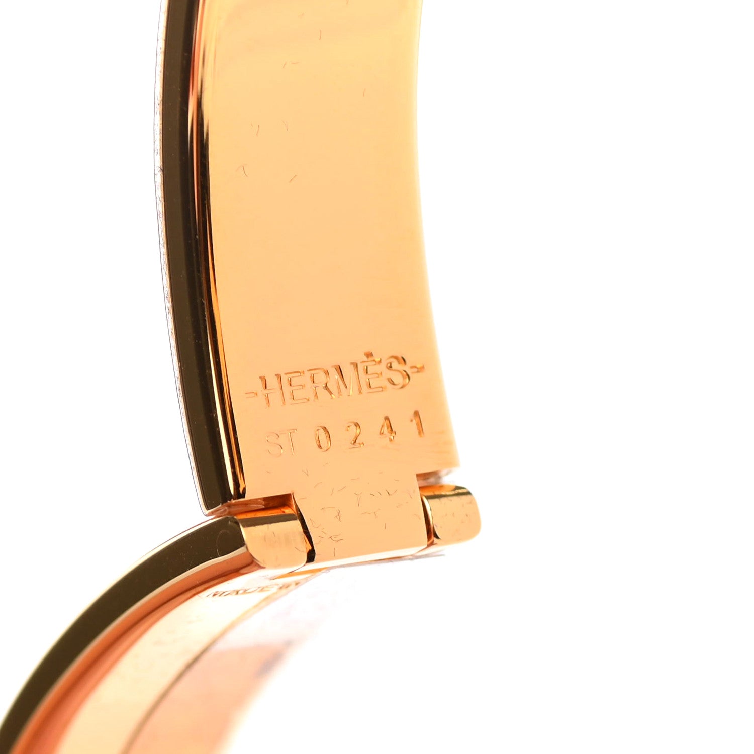 Hermes Enamel Narrow Clic Clac H Bracelet GM White 4 of 4