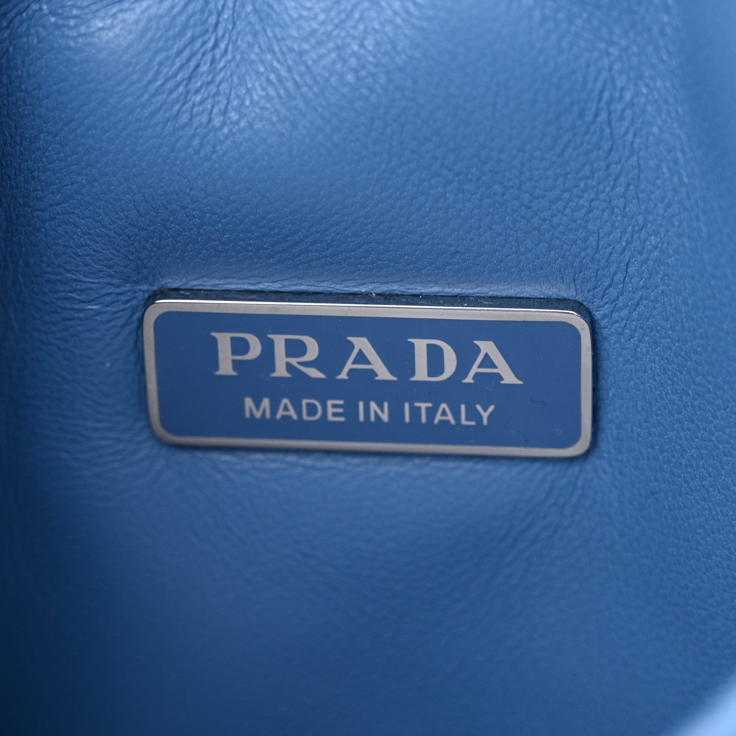 Prada Nappa Soft Padded Small Double Handled Shoulder Bag Celeste 6 of 9