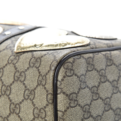 Gucci Monogram Guccissima Hearts Studded Medium Joy Boston Dark Brown 9 of 22