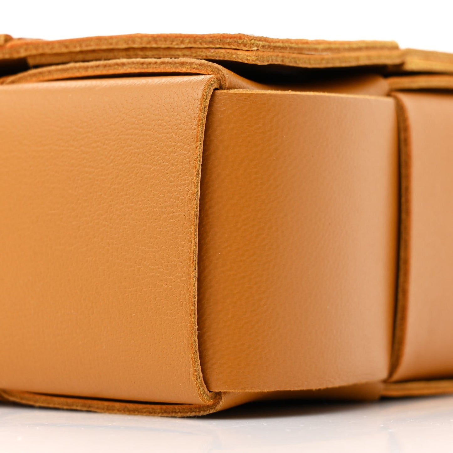 Lambskin Maxi Intreccio Candy Cassette Crossbody Bag Caramel