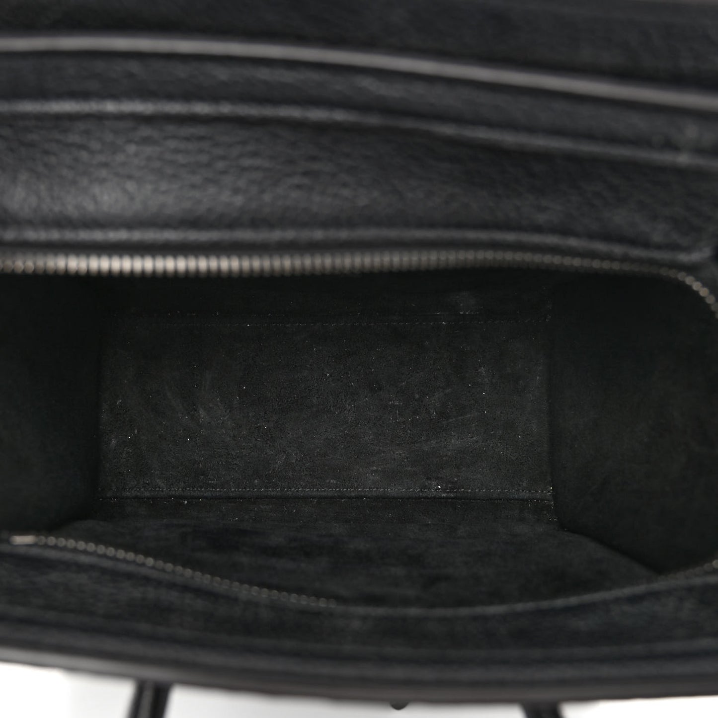 Drummed Calfskin Nano Luggage Black