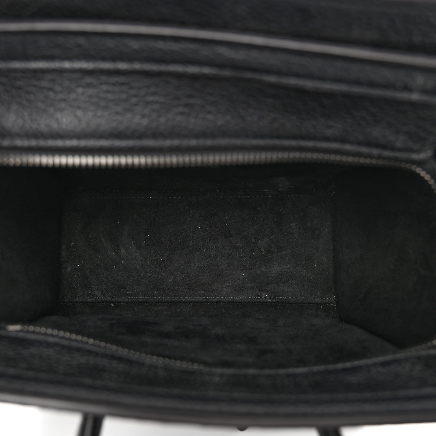 Celine Drummed Calfskin Nano Luggage Black 5 of 10