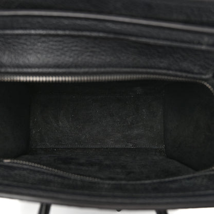 Celine Drummed Calfskin Nano Luggage Black 5 of 10