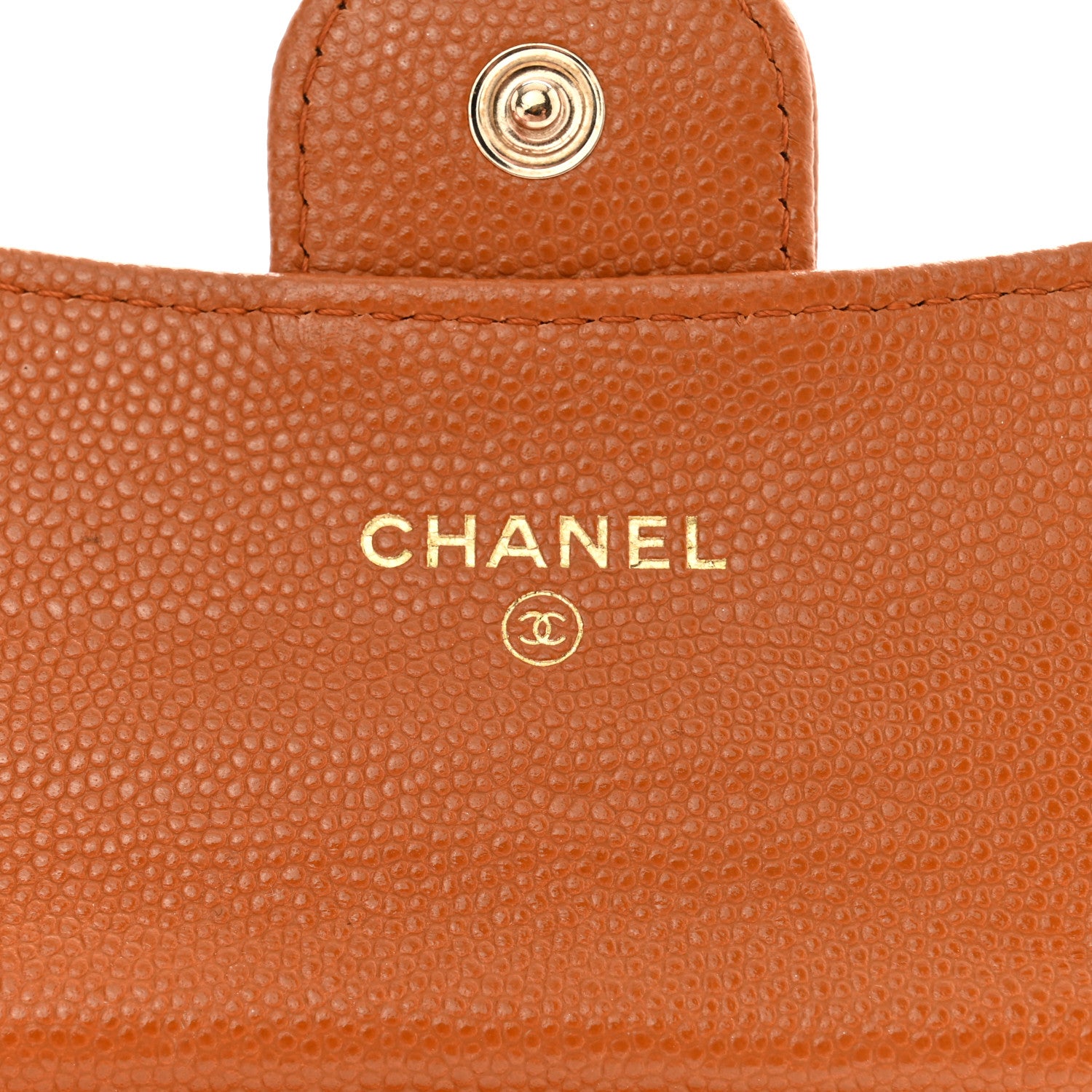 Chanel Caviar Quilted Flap Card Holder Wallet Light Brown 6 of 9
