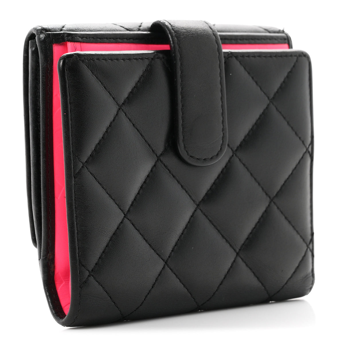 Chanel Lambskin Quilted Cambon Flap Wallet Black 3 of 8