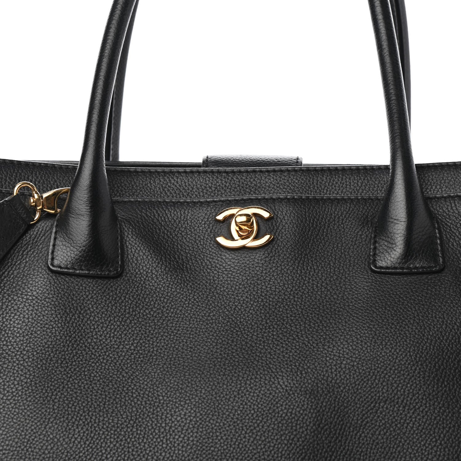 Chanel Calfskin Cerf Executive Shopper Tote Black 10 of 10