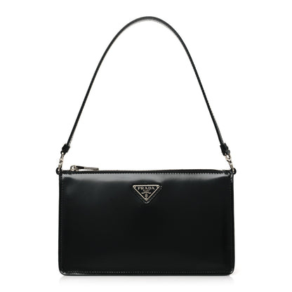 Prada Spazzolato Mini Shoulder Bag Black 1 of 10