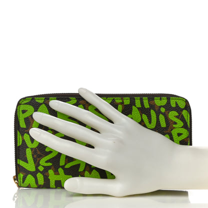 Louis Vuitton Monogram Graffiti Zippy Wallet Green 2 of 17