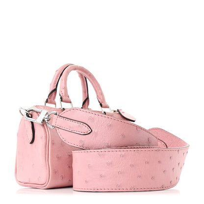 Louis Vuitton Ostrich Nano Speedy Bandouliere Pink 3 of 11