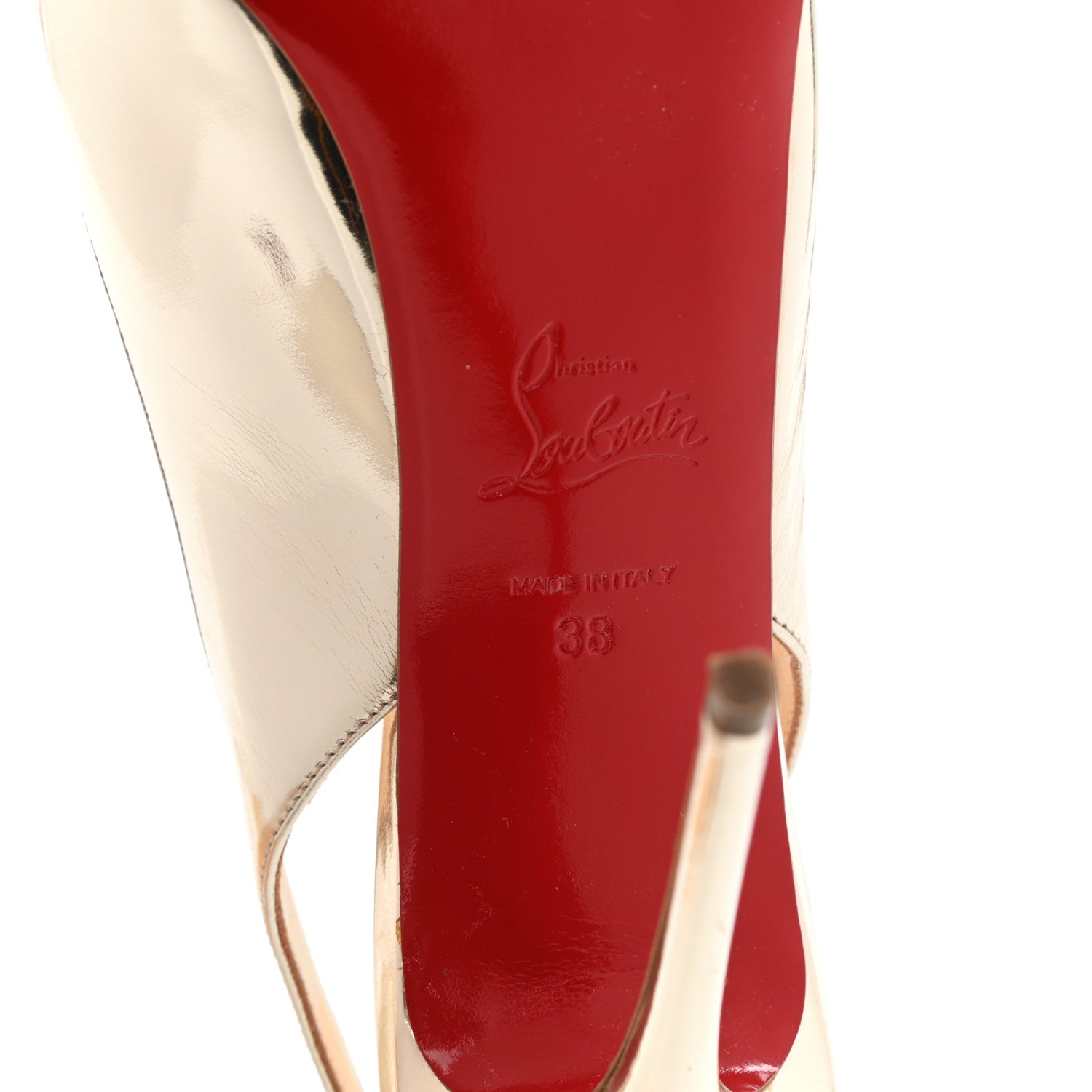 Christian Louboutin Metallic Patent No Prive 120 Pumps 38 Gold 7 of 10