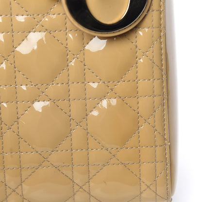 Christian Dior Patent Cannage Medium Lady Dior Beige 13 of 17