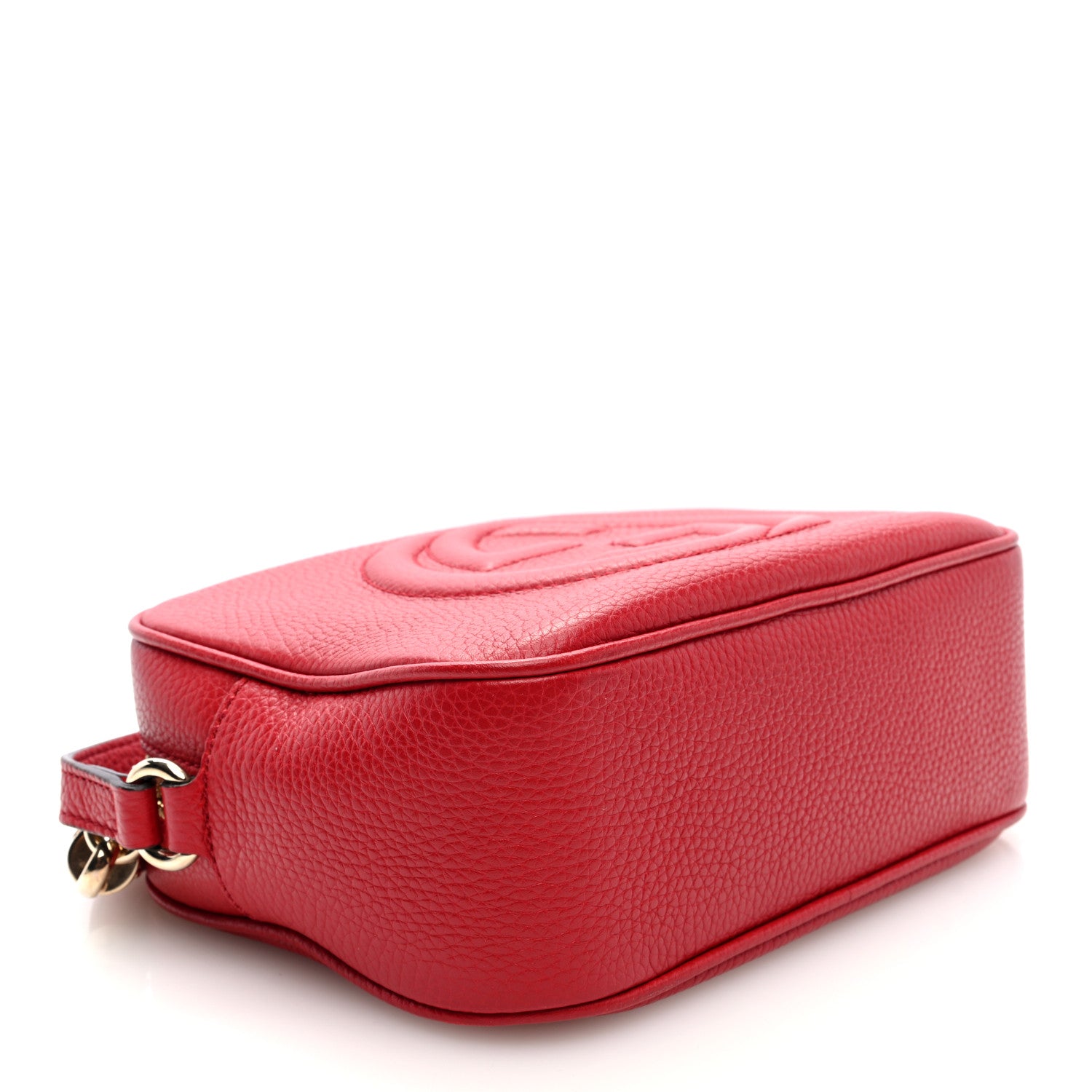 Gucci Pebbled Calfskin Small Soho Disco Bag Vibrant Red 4 of 10