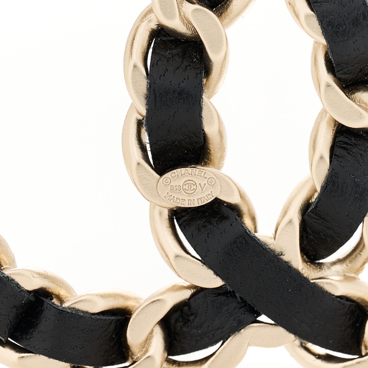 Chanel Lambskin Chain CC Brooch Black Gold 3 of 3
