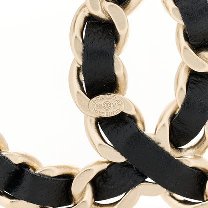 Chanel Lambskin Chain CC Brooch Black Gold 3 of 3