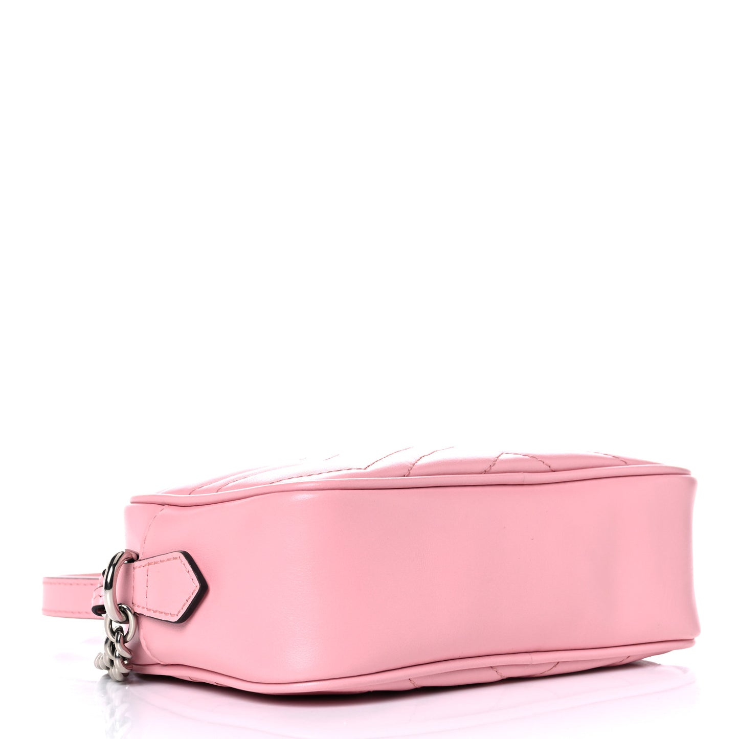 Calfskin Matelasse Mini GG Marmont Chain Shoulder Bag Wild Rose