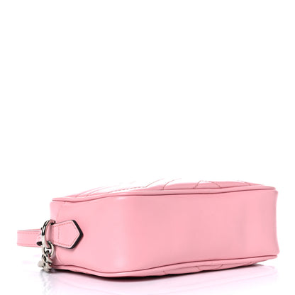 Gucci Calfskin Matelasse Mini GG Marmont Chain Shoulder Bag Wild Rose 3 of 10