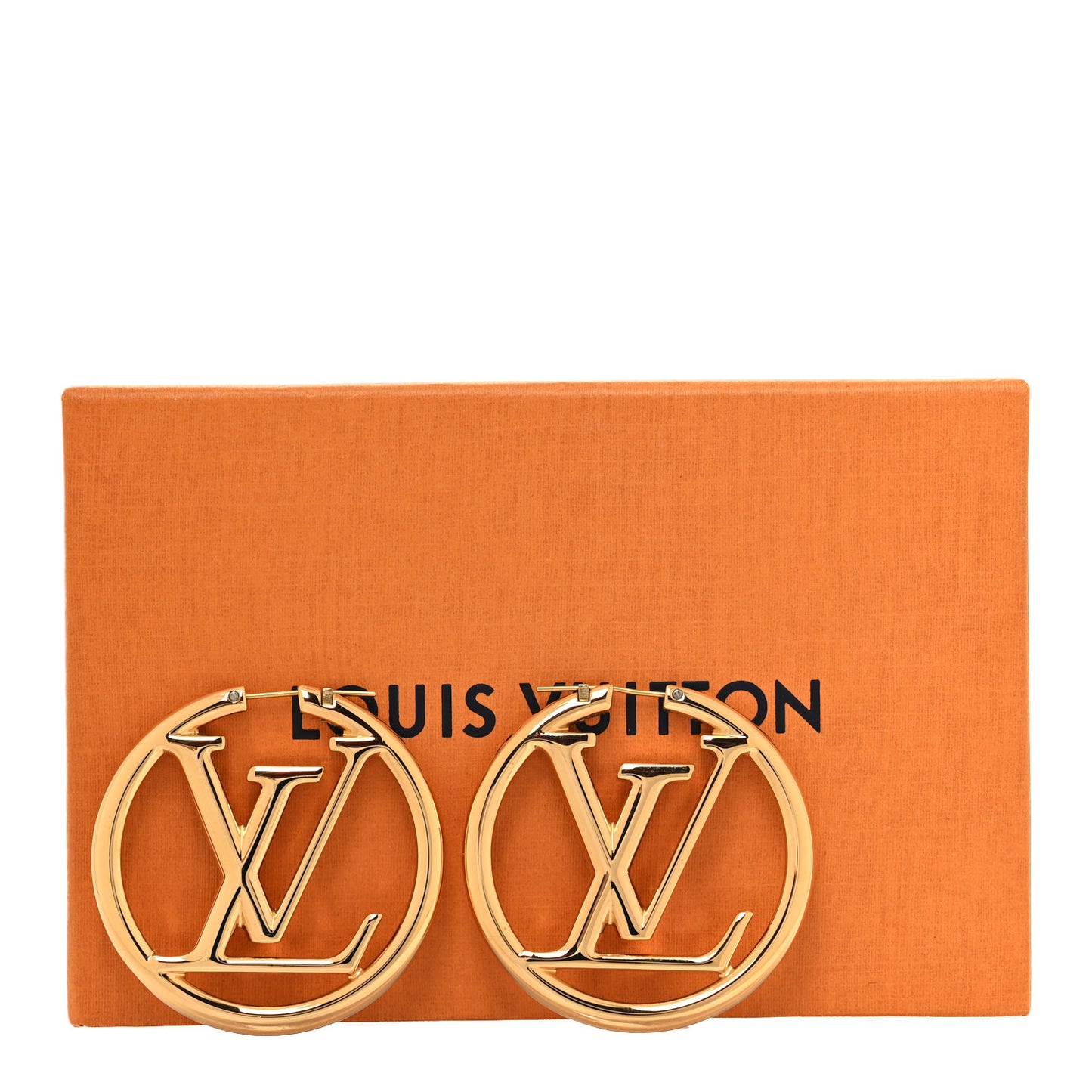 Metal Louise Hoop Earrings Gold