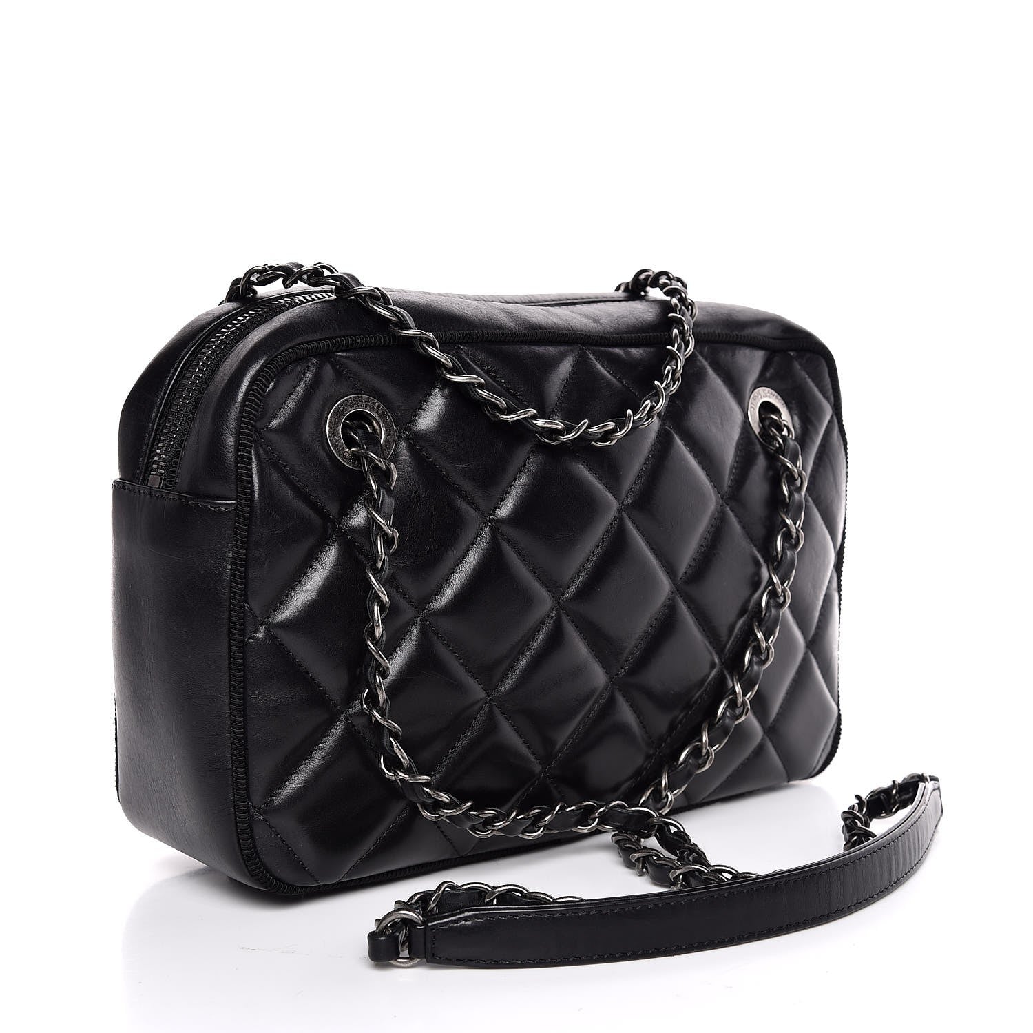 Chanel Calfskin Quilted Small Ballerine Camera Case Black 3 of 8
