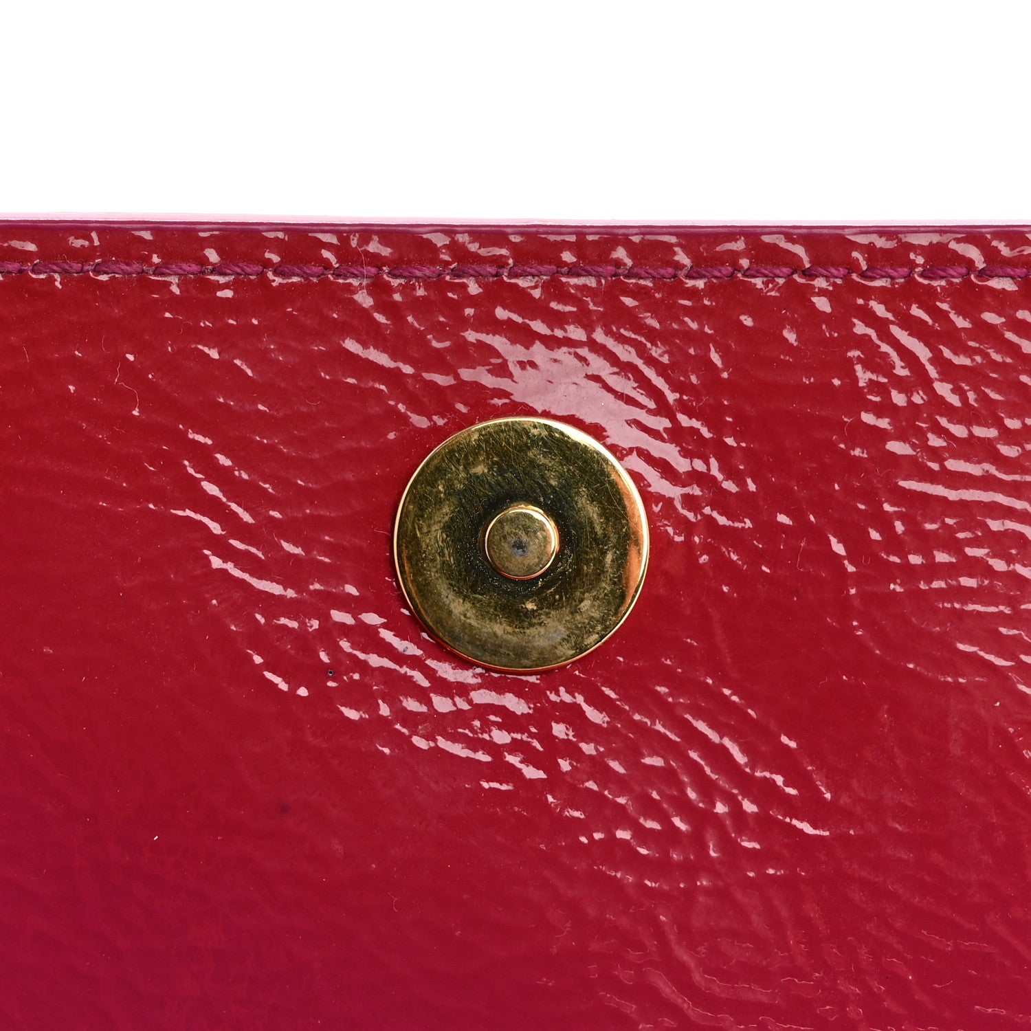 Saint Laurent Textured Patent Monogram Large Belle De Jour Clutch Fuchsia 8 of 11