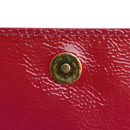 Saint Laurent Textured Patent Monogram Large Belle De Jour Clutch Fuchsia 8 of 11