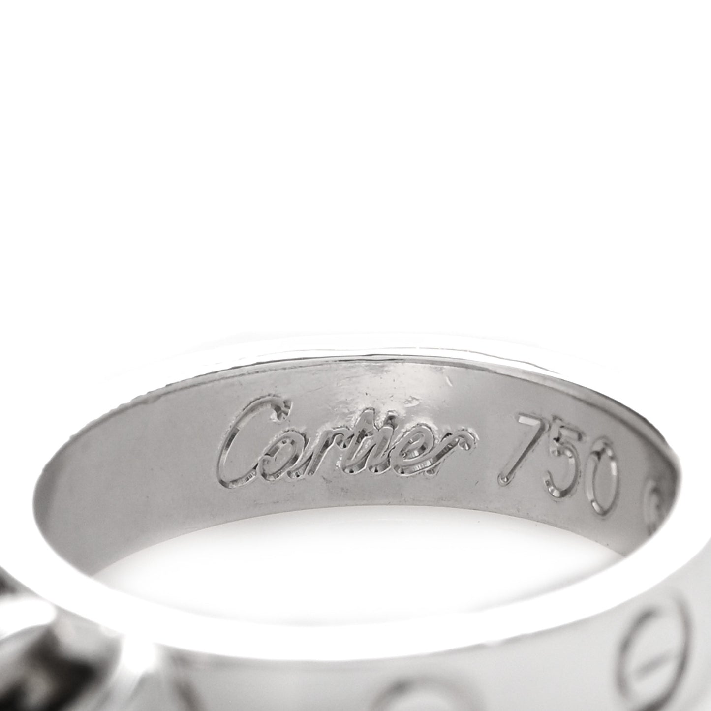 18K White Gold LOVE Ring Charm