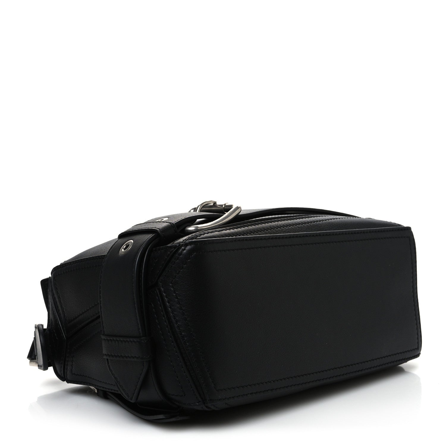 Loewe Shiny Calfskin Small Puzzle Biker Bag Black 4 of 9