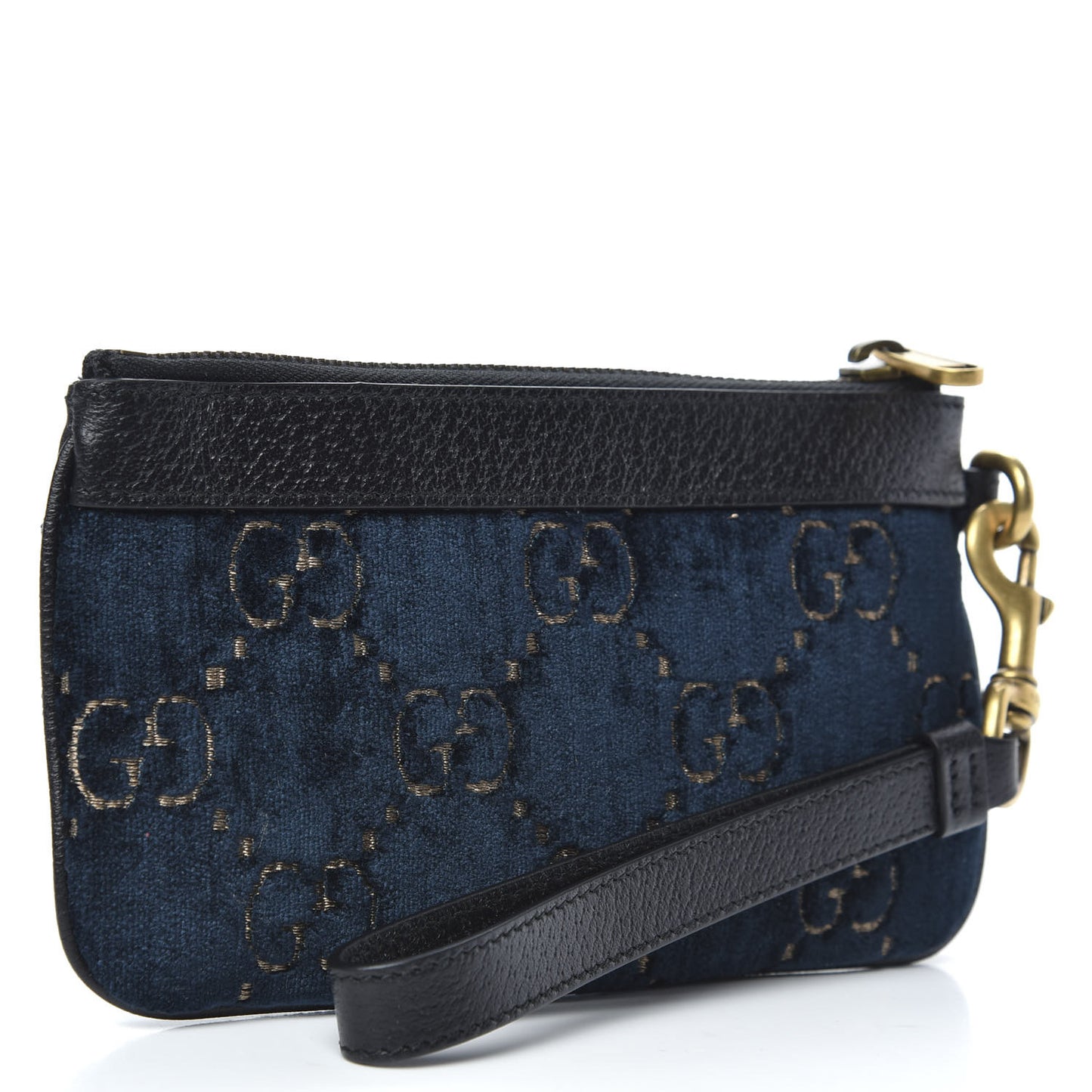 Velvet GG Monogram Textured Calfskin Web Smartphone Case Blue Beige Black