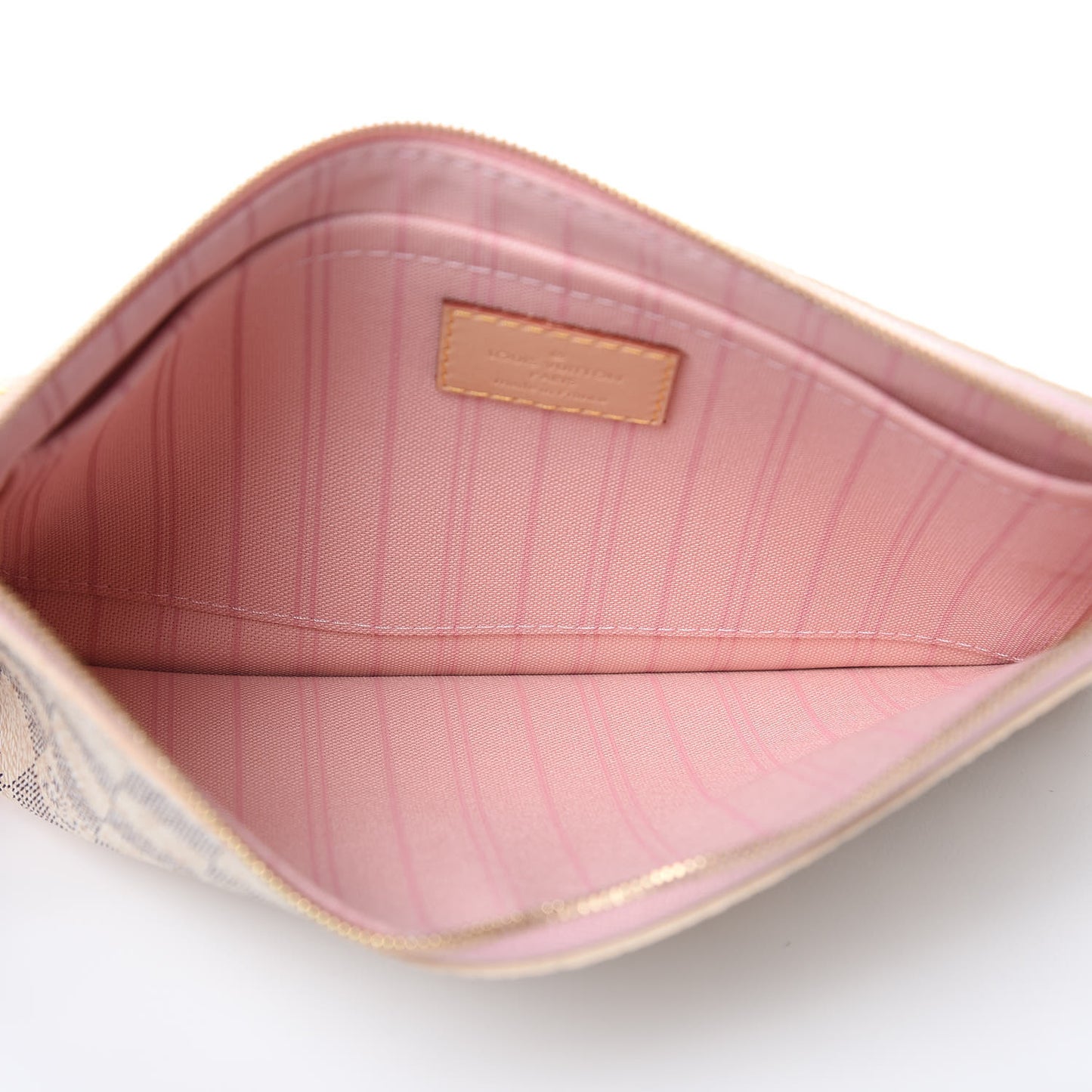 Damier Azur Neverfull MM GM Pochette Rose Ballerine