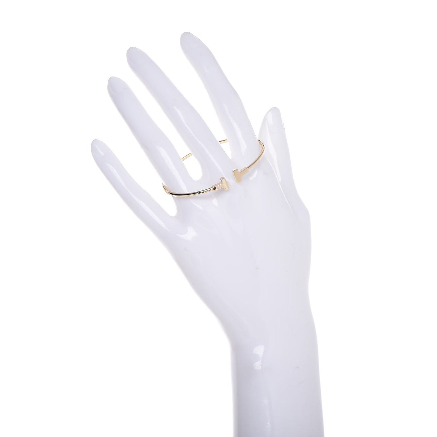 18K Yellow Gold Narrow T Wire Bracelet