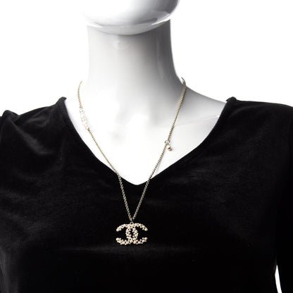 Chanel Pearl CC Pendant Necklace Gold 2 of 8