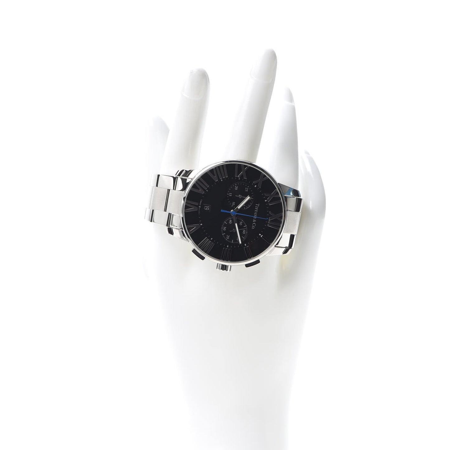 Stainless Steel 42mm Atlas Chronograph Quartz Watch Black
