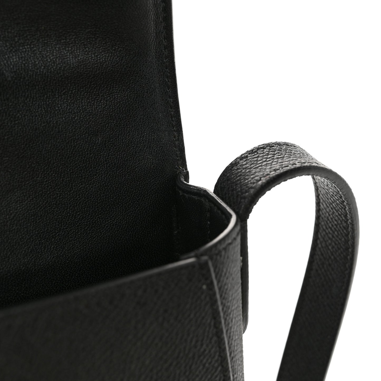 Grained Calfskin Compact Trotteur  Black