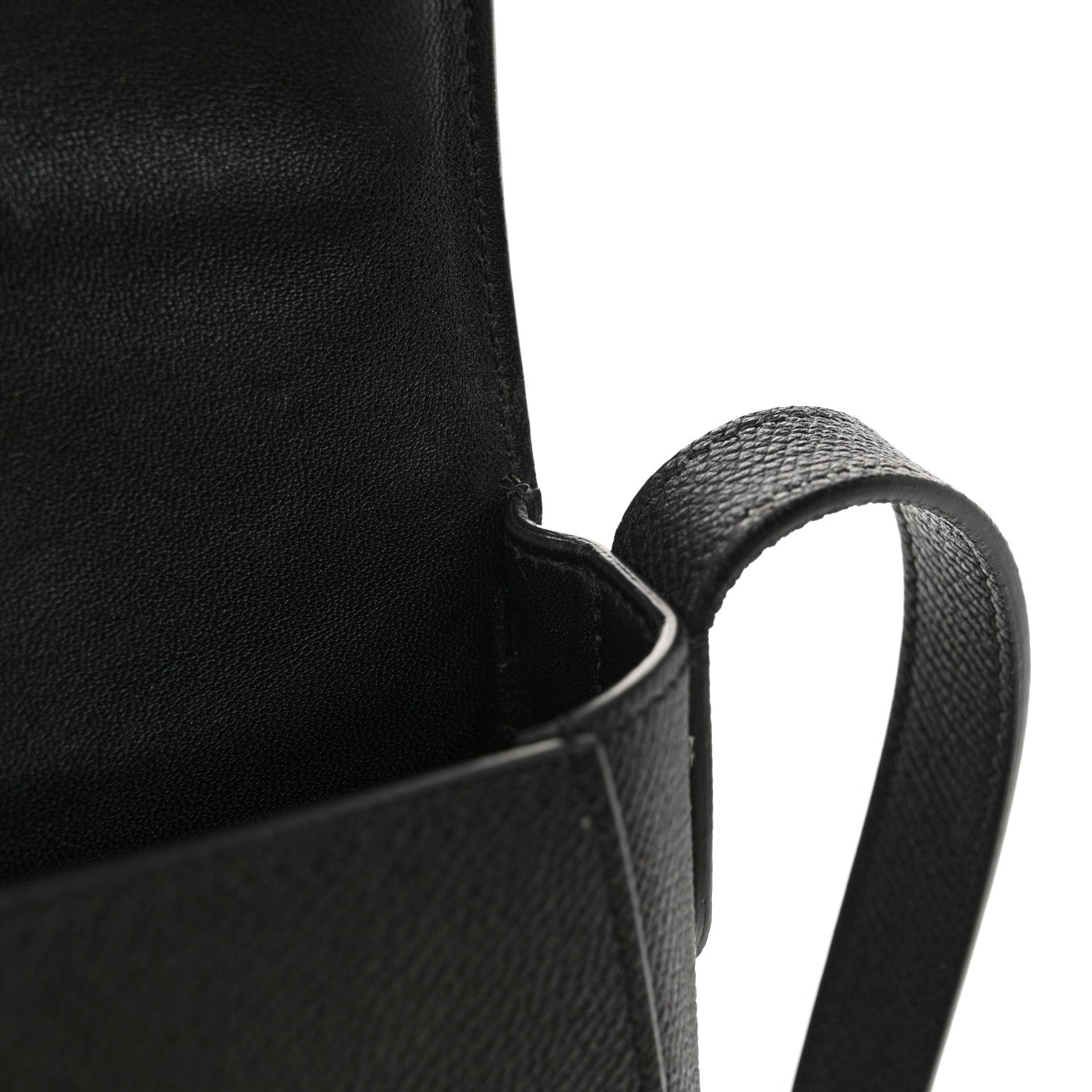 Celine Grained Calfskin Compact Trotteur  Black 11 of 12