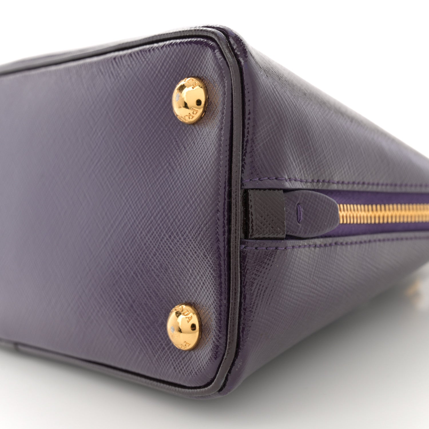 Prada Saffiano Vernice Small Promenade Tote Viola 10 of 11