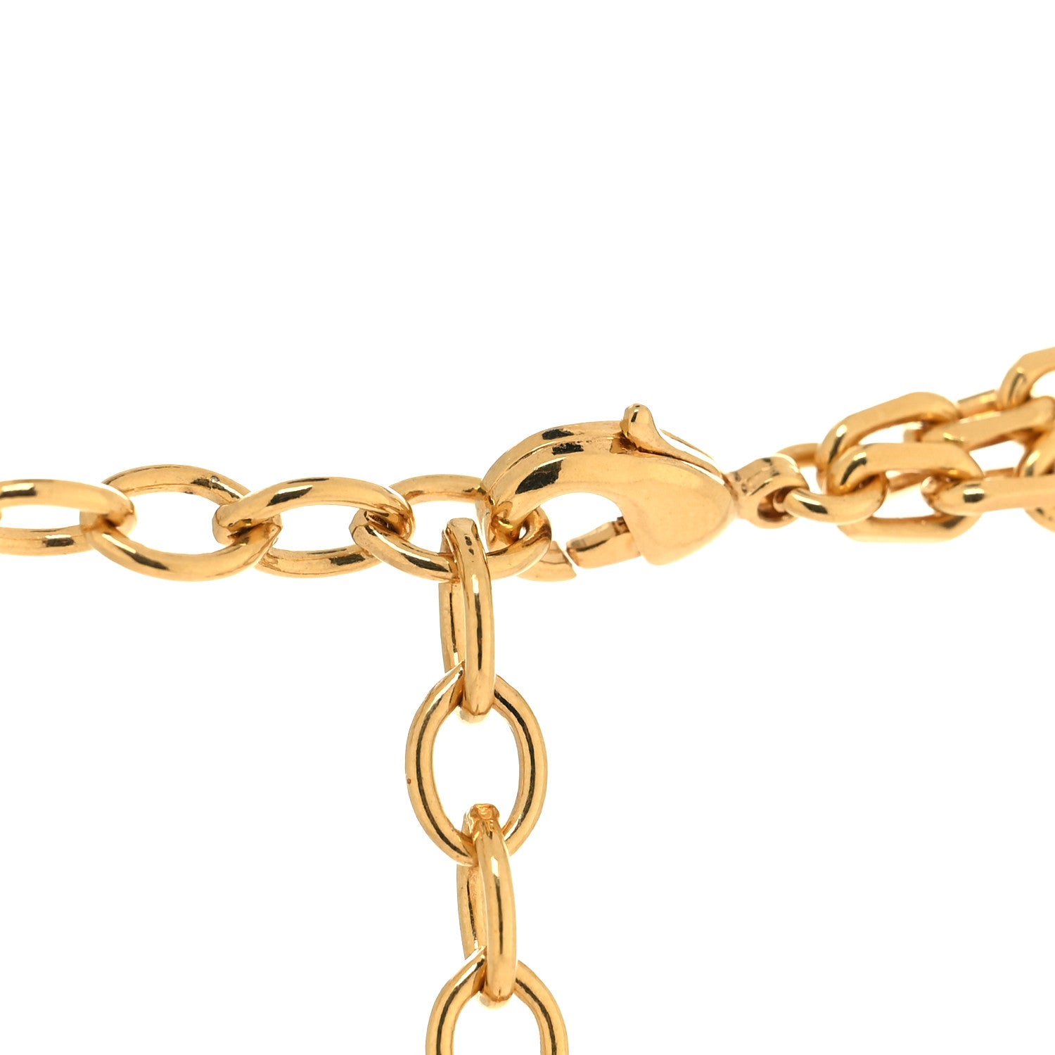 Christian Dior Crystal Heart Necklace Gold 4 of 5