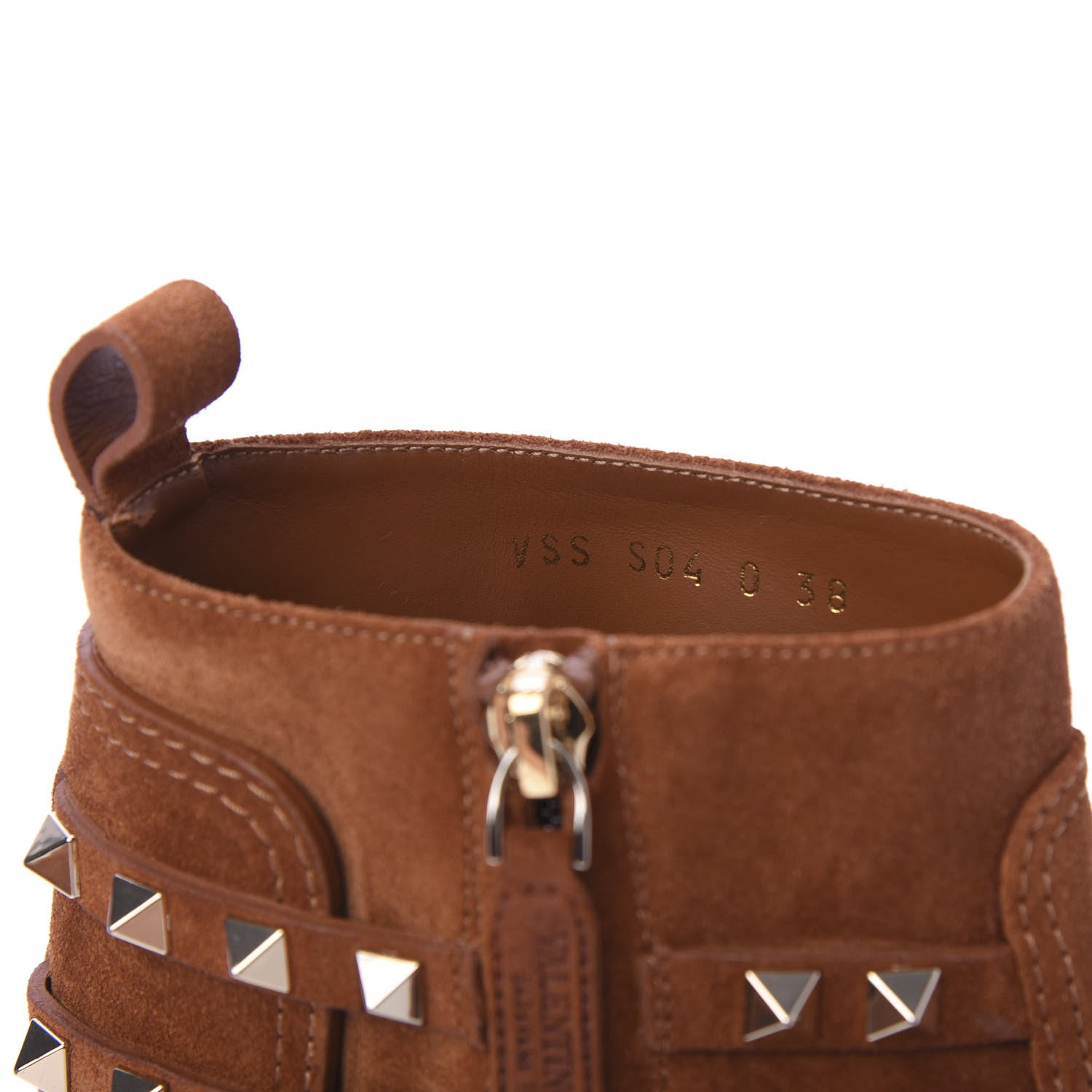 Valentino Garavani Suede Rockstud Double Buckle 50mm Cowboy Ankle Boots 38 Selleria 8 of 8