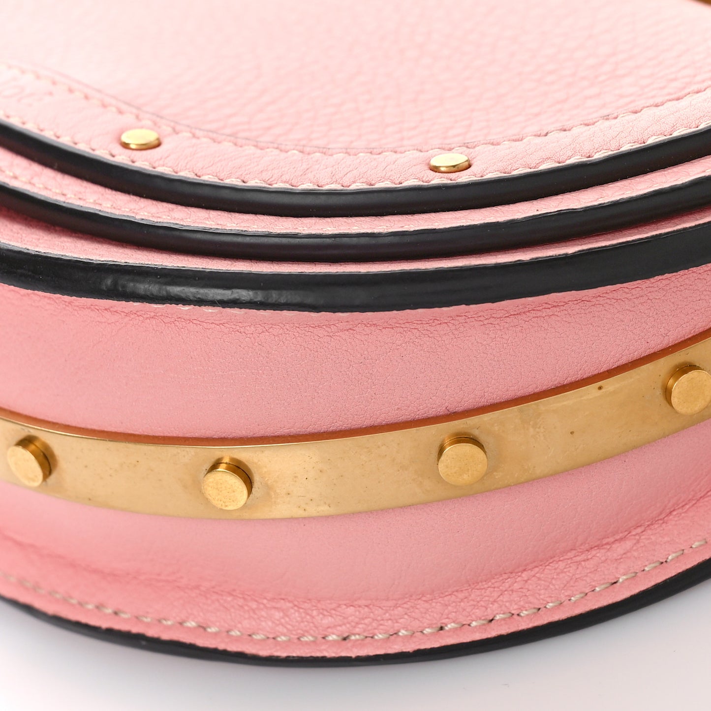 Calfskin Small Nile Bracelet Minaudiere Bag Washed Pink