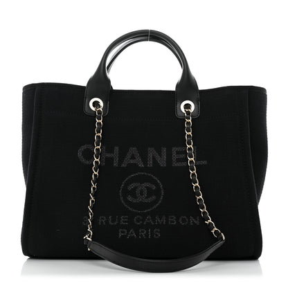 Chanel Mixed Fibers Small Deauville Tote Black 1 of 11