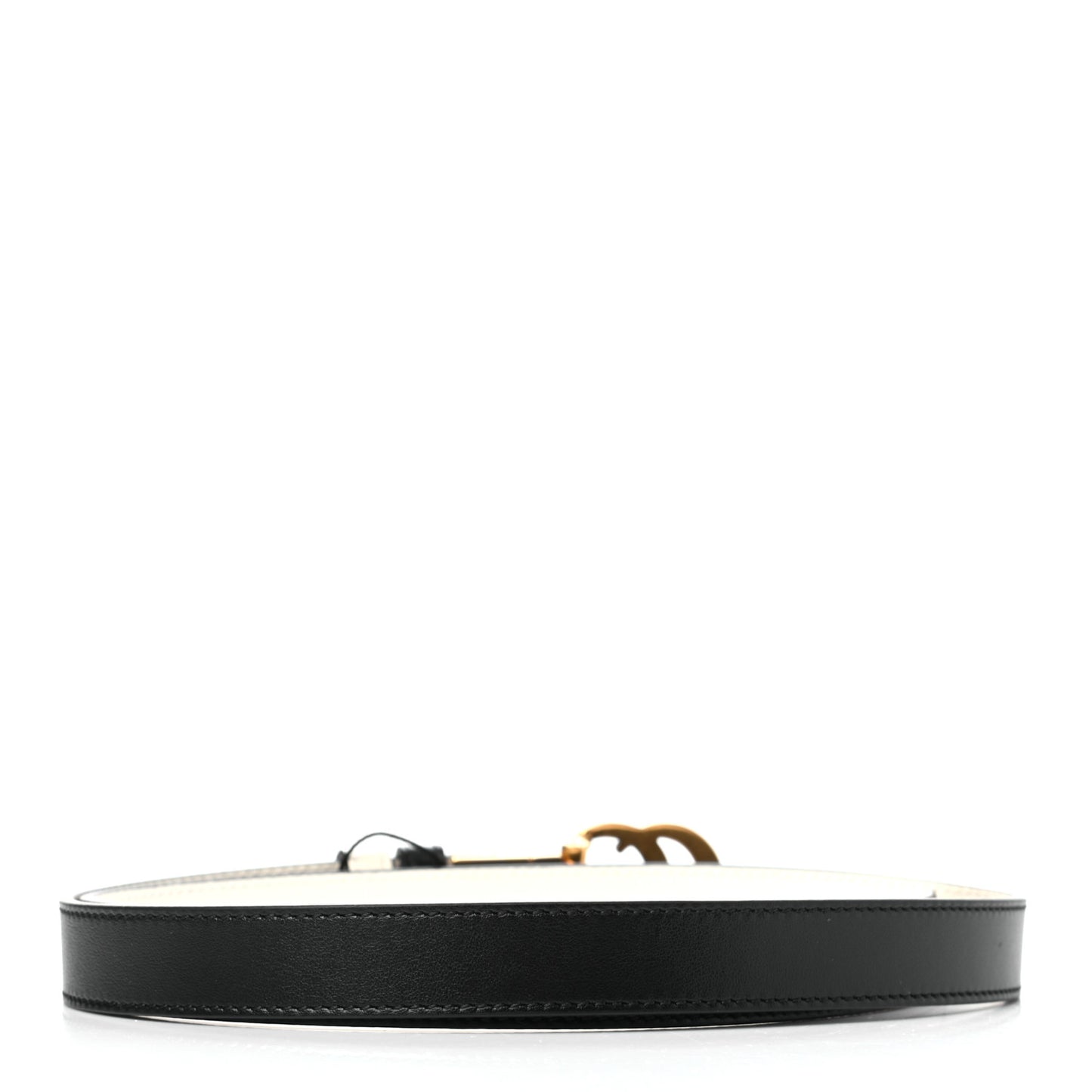 Plutone Calfskin Double G Reversible 20mm Belt 85 34 Black Mystic White
